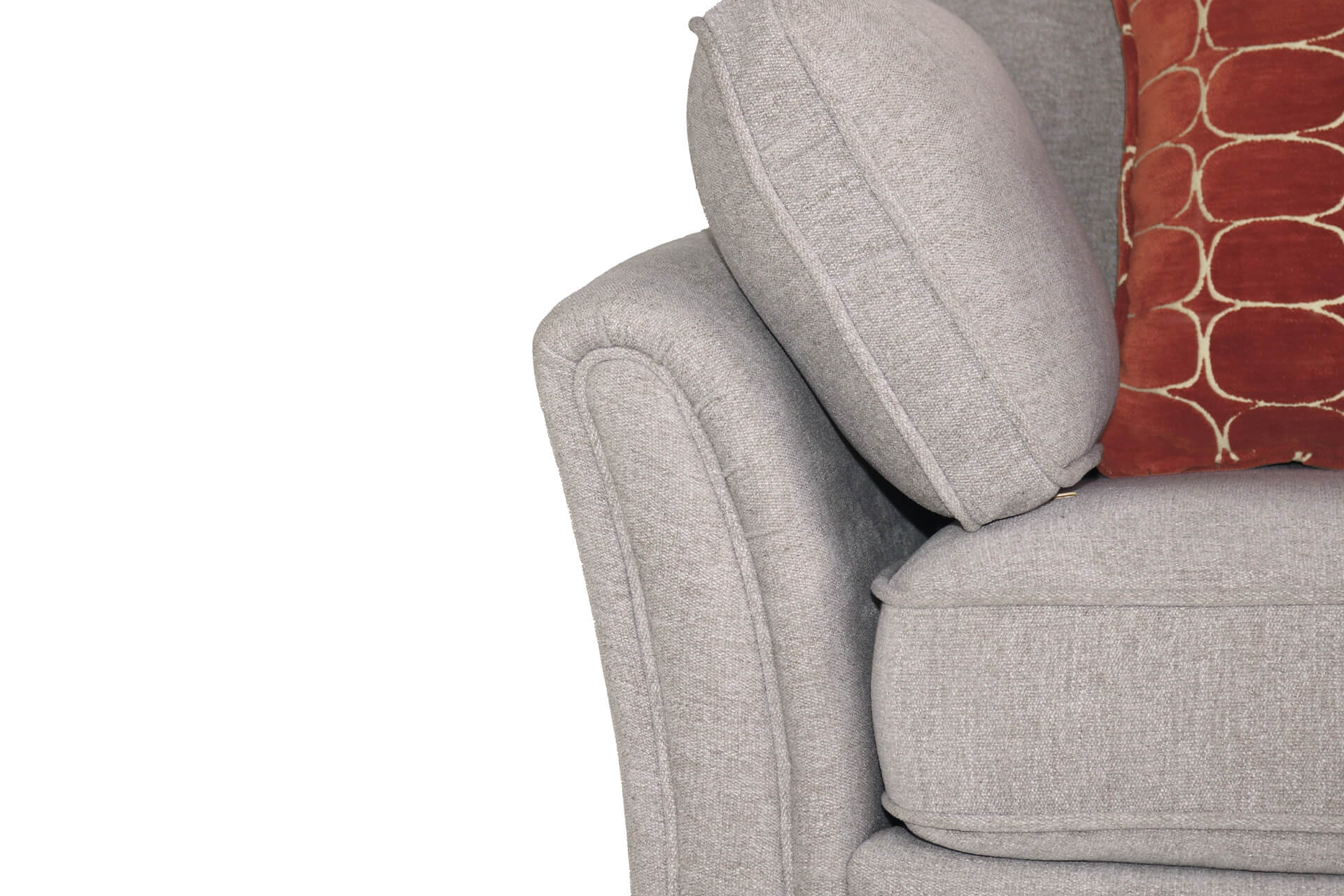Winnie 1 Seater Sofa – Natural Upholstery with Bolster Cushions 965mm - Image 3