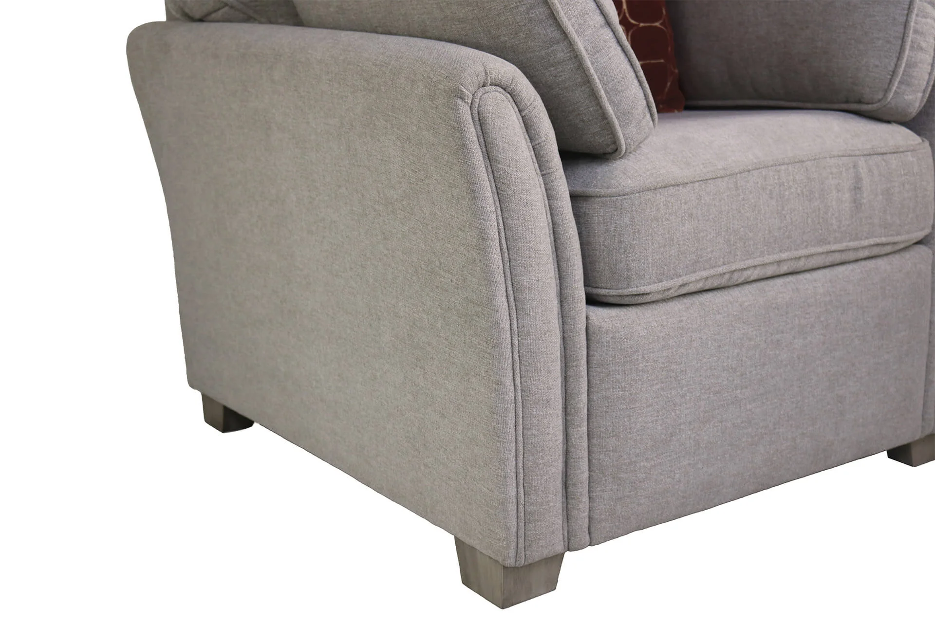 Winnie 1 Seater Sofa – Natural Upholstery with Bolster Cushions 965mm - Image 4