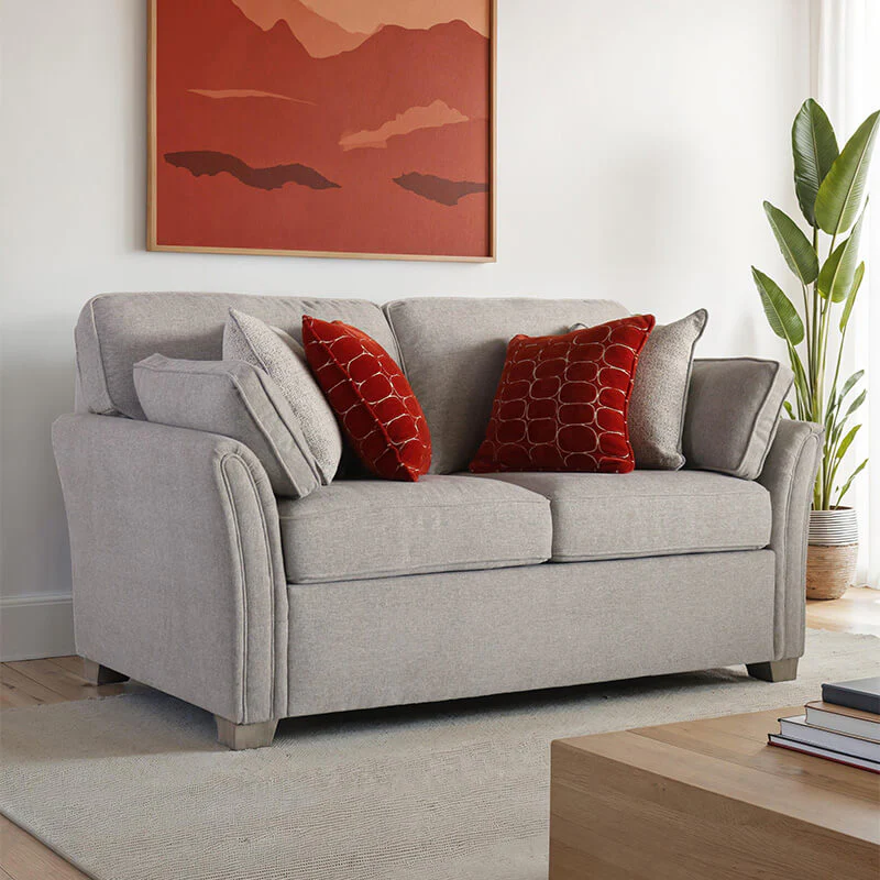 Winnie 2 Seater Sofa – Natural Upholstery with Scatter Cushions - Image 2