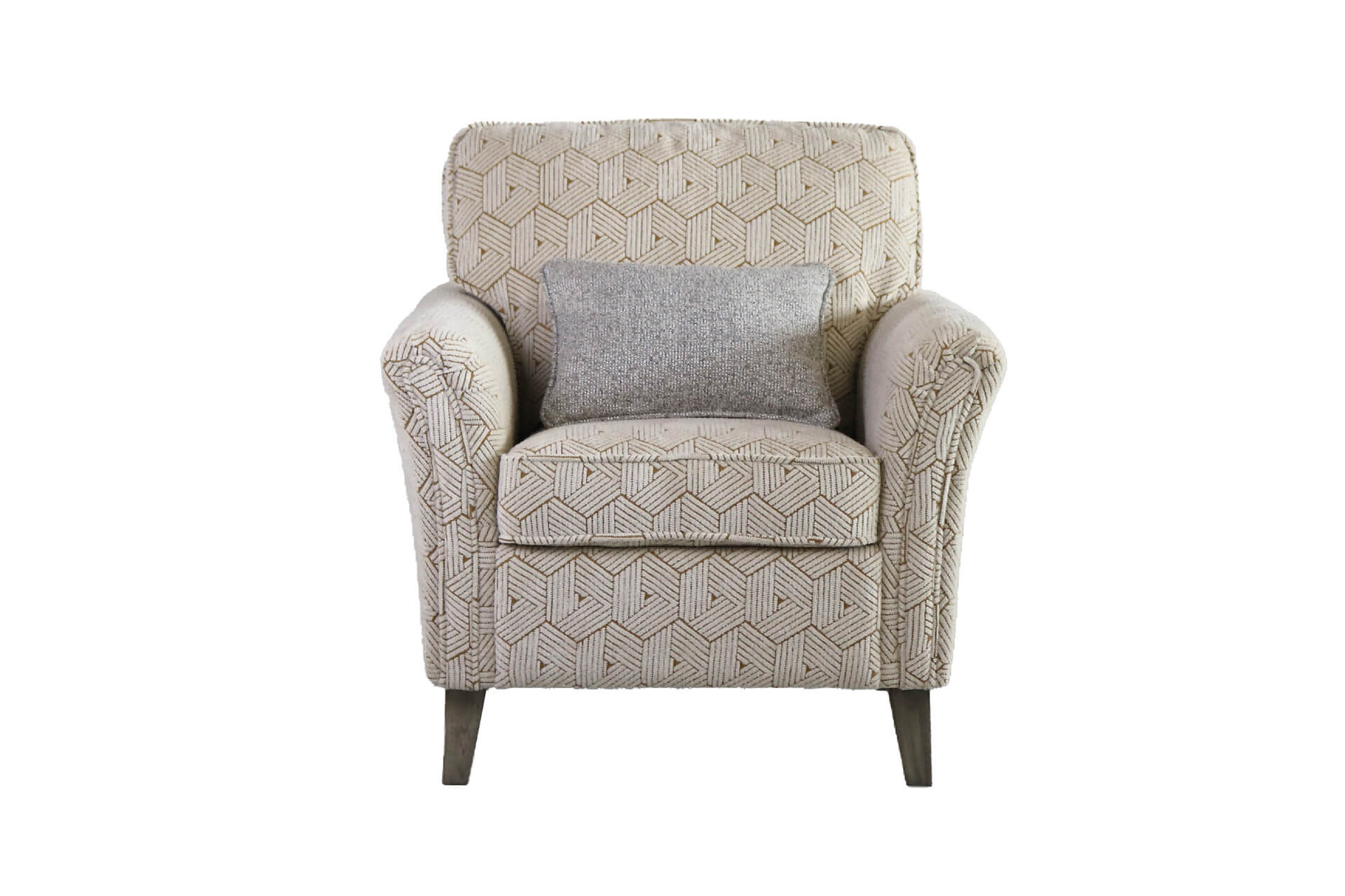 Winnie Accent Chair – Mustard Upholstery with Bolster Cushions - Image 7