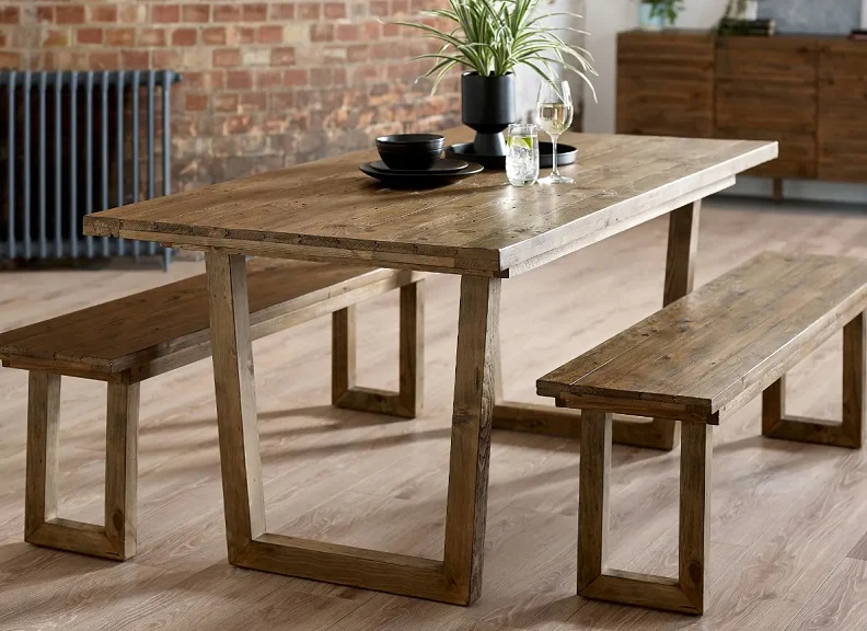 Woburn Reclaimed Wood Dining Table - Rustic Elegance for Your Home