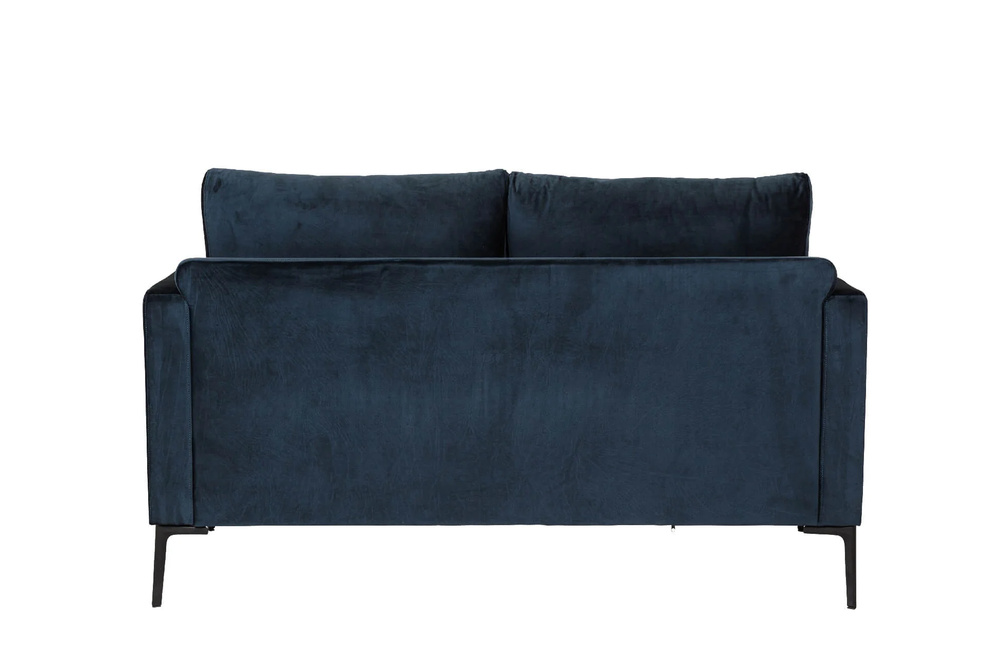 Wren 2 Seater Sofa – Navy Fabric with Black Metal Legs - Image 10