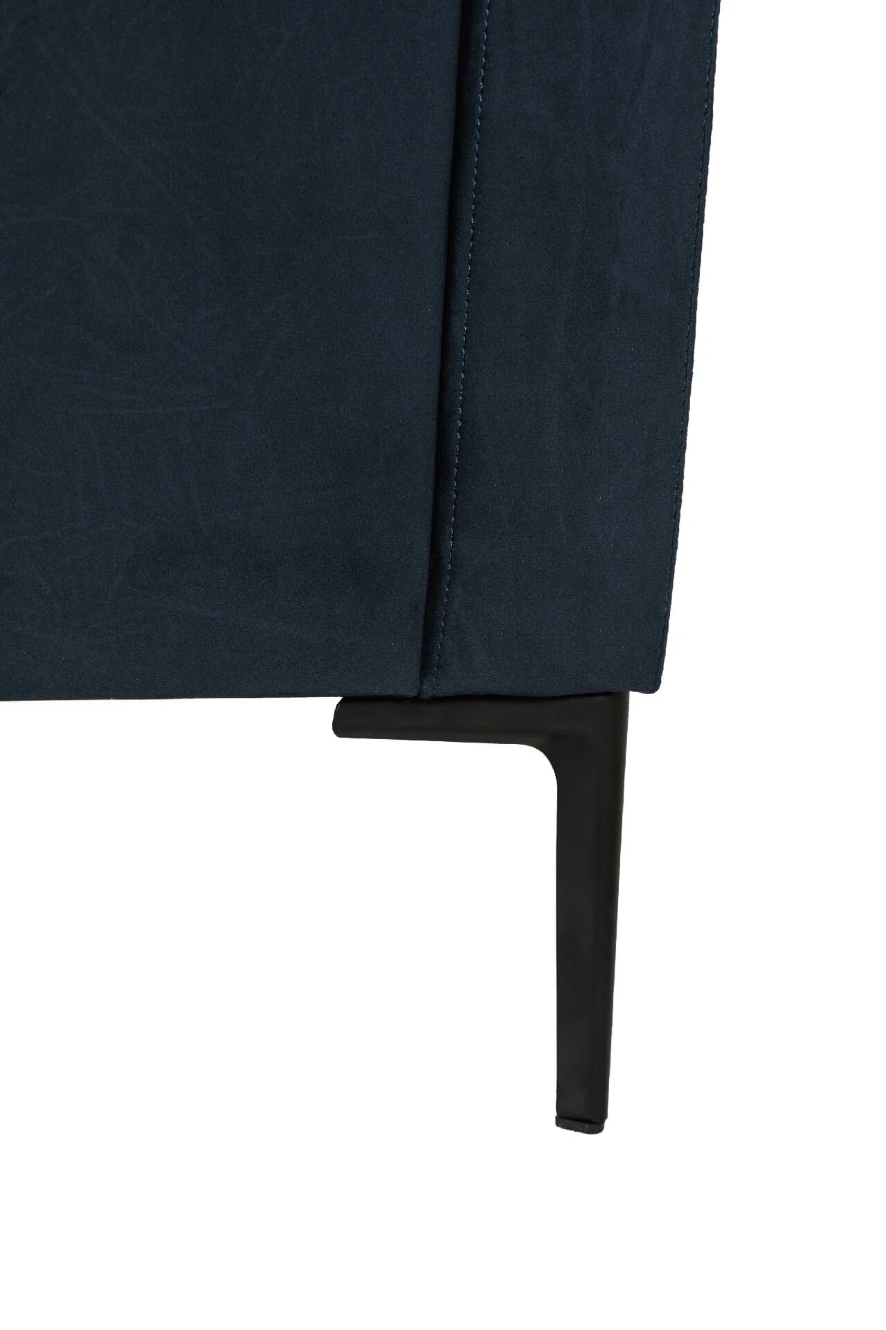 Wren 2 Seater Sofa – Navy Fabric with Black Metal Legs - Image 7