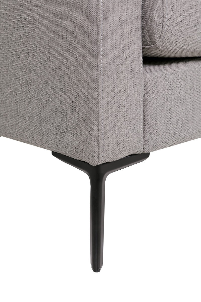Wren 2 Seater Sofa – Greige Fabric with Bolster Cushions - Image 9