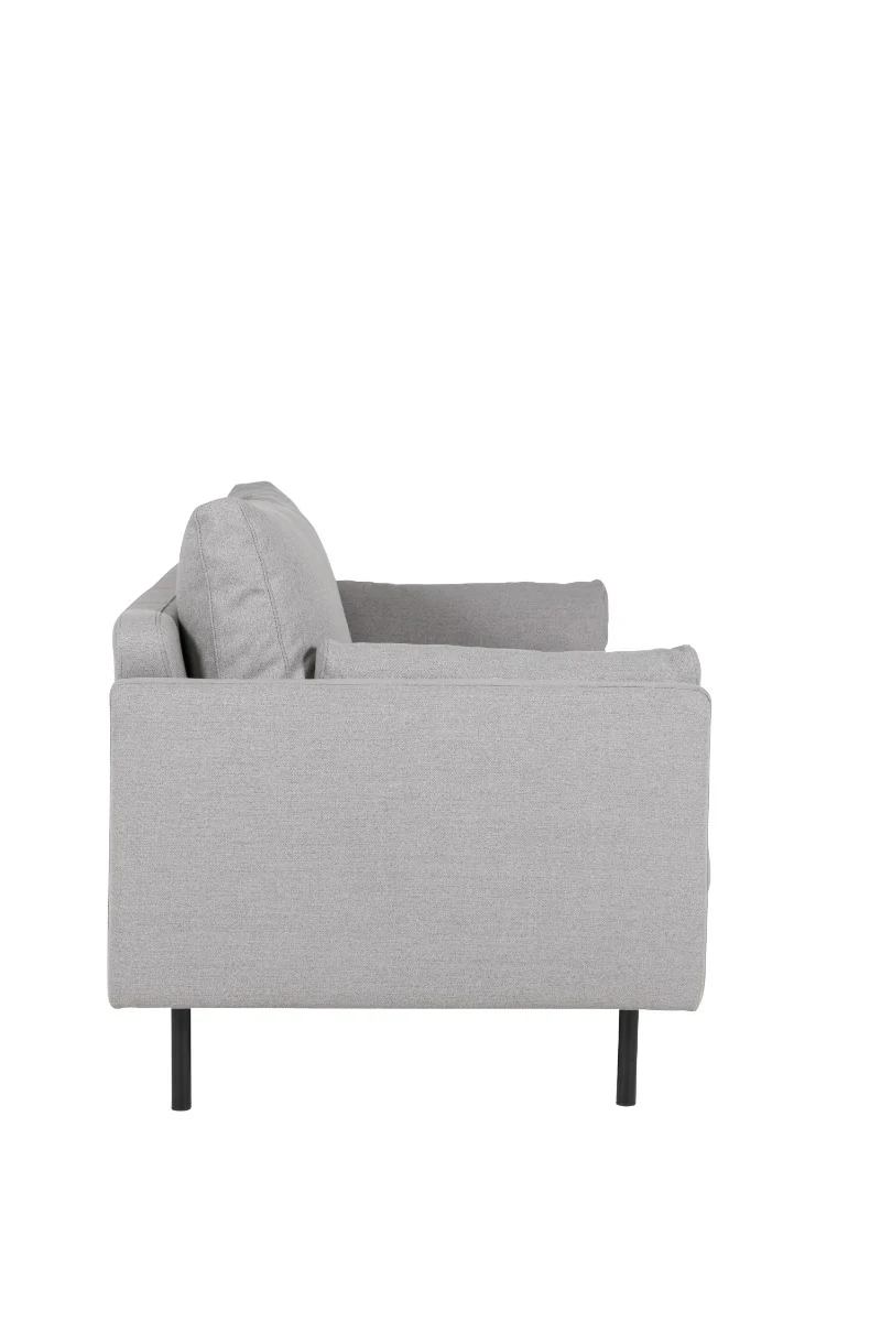 Wren 3 Seater Sofa – Greige Fabric with Black Powder Coated Legs - Image 6