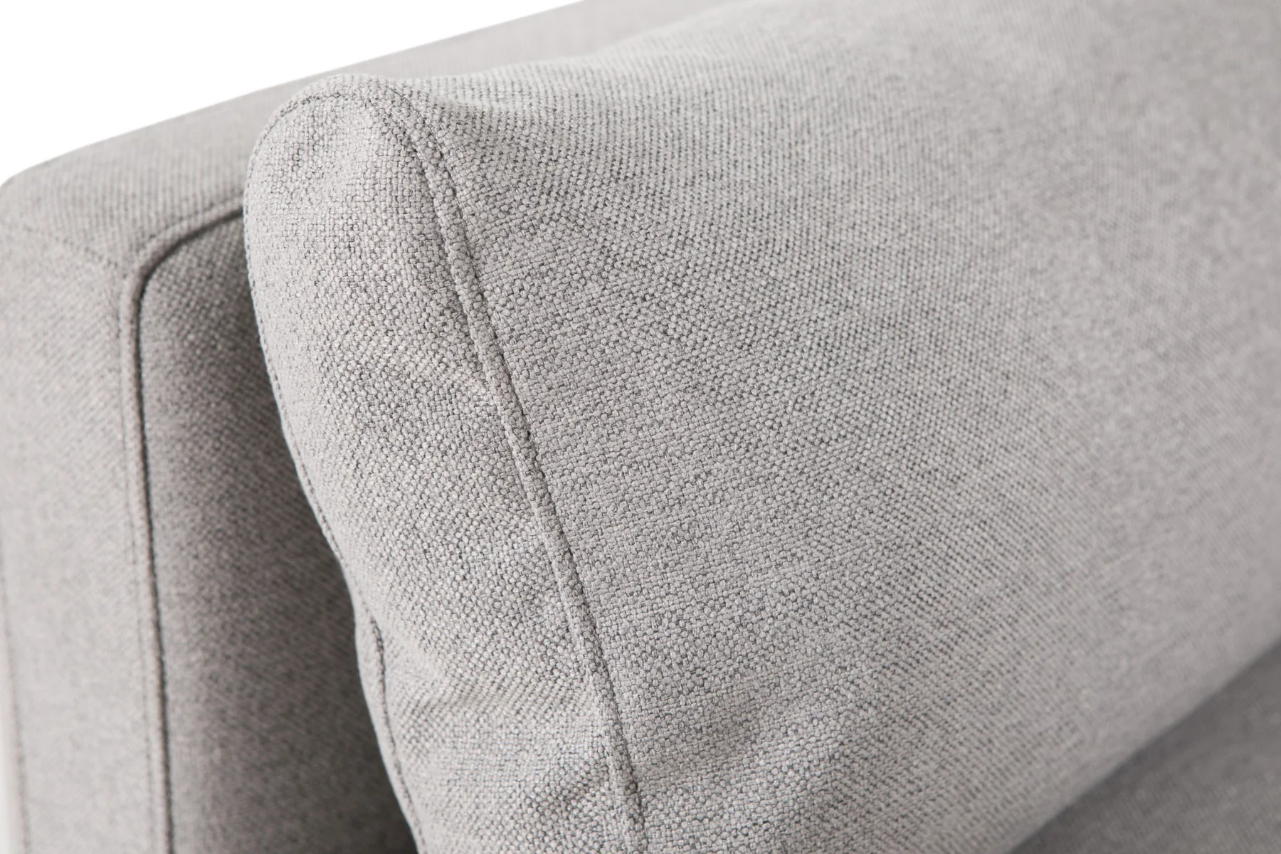 Wren 3 Seater Sofa – Greige Fabric with Black Powder Coated Legs - Image 7