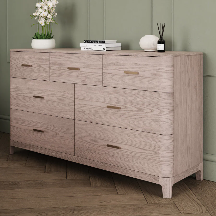 Zahra Dressing Chest 7 Drawer - Parisian Cream