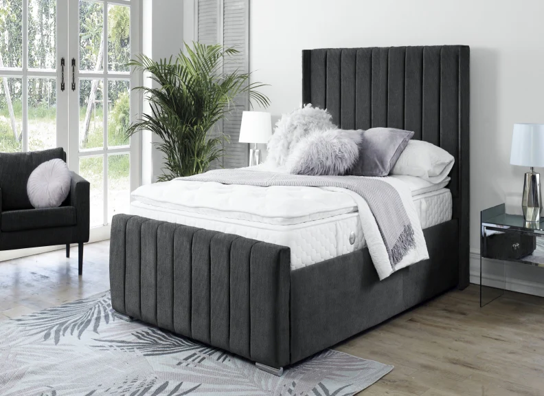 Zara Fabric Bed – Upholstered Frame with Ottoman Storage - Image 41