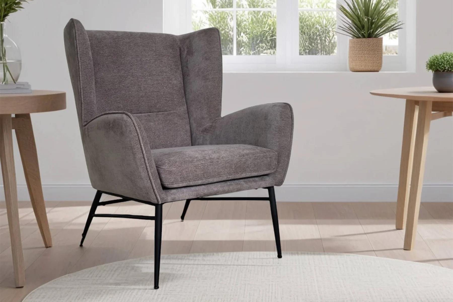 Ziggy Accent Chair – Grey or Mink